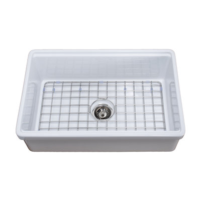 Tosca 30" L x 20" W Farmhouse Kitchen Sink With Accessories