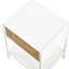 Table de bout 15,96 po - Table de chevet blanche moderne pour le bureau. Pieds en métal, fabrication. Assemblage et entretien faciles. Capacité de charge de 120 lb. Côté polyvalent avec tiroir, salon, chambre à coucher. Structure.-902517324