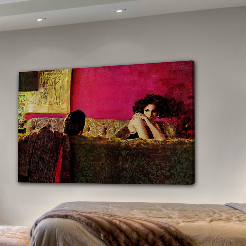 « espagnol » par coby whitmore, reproduction d’art sur toile tendue Vintage Fashion, H 40 po x l 60 po x P 1,5 po