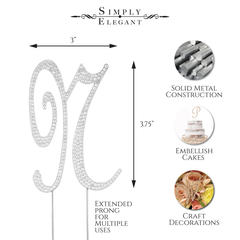 Surmatelas à gâteau "n" rhinestone, Argent