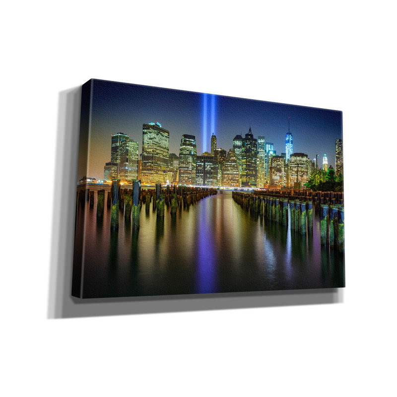" NYC Tribute Lights " by Rick Berk, 26" H x 40" W x 1.5" D