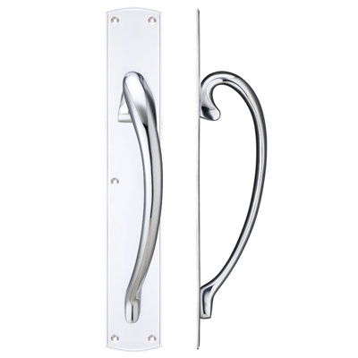 Cast Brass Pull Handle with Backplate