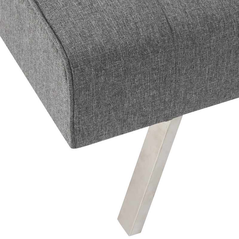 Dacy Twin 68.5'' Upholstered Convertible Sofa, Gray 100% Linen