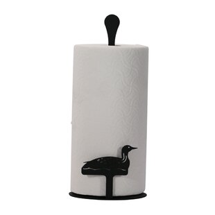 Sunflower Heavy Weight Cast Iron Free Standing Paper Towel Holder with  Dispensing Side Bar, White, KITCHEN ORGANIZATION