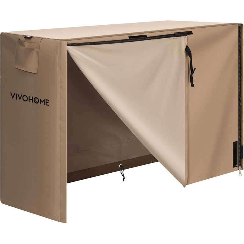 Oxford Firewood Log Rack Cover With Zipper, 42" H x 22.8" W x 60" D