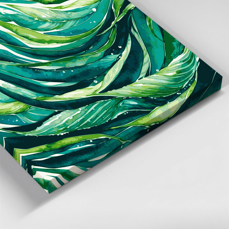 Art mural sur toile vert légumes Wakame, H 32 po x l 32 po