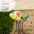 18"W Glass Bee Birdbath with Metal Stand