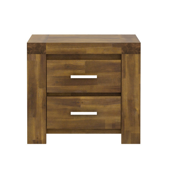 Atwell 59.5cm W Solid Wood Bedside Table