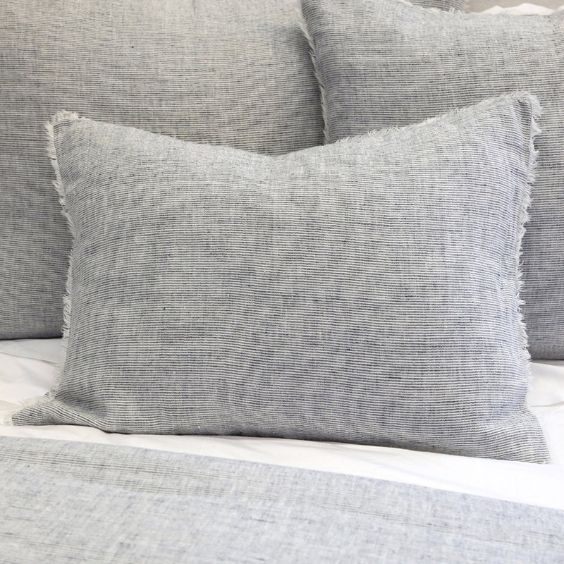Logan Linen Duvet Cover, Navy, Queen
