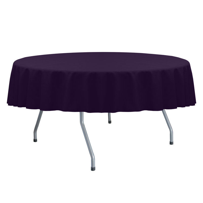 Solid Color Round Tablecloth, 3, Purple