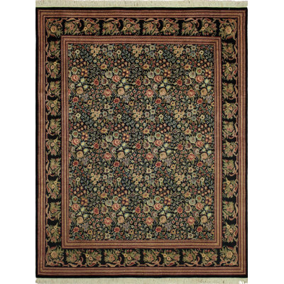 Mickey One-of-a-Kind 8'1" X 10'4" New Age Wool Area Rug in Black