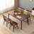 Simple Rectangular Solid Wood Dining Table-1822724733