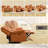 Power Reclining Loveseat Sofa Couch With Power Outlets & Colorful LED Lights For Living Room-1533576801