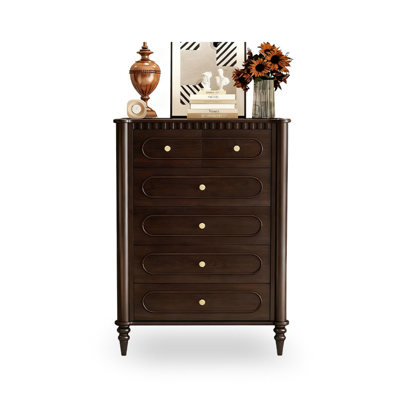Buffet décoratif en bois de noyer foncé
