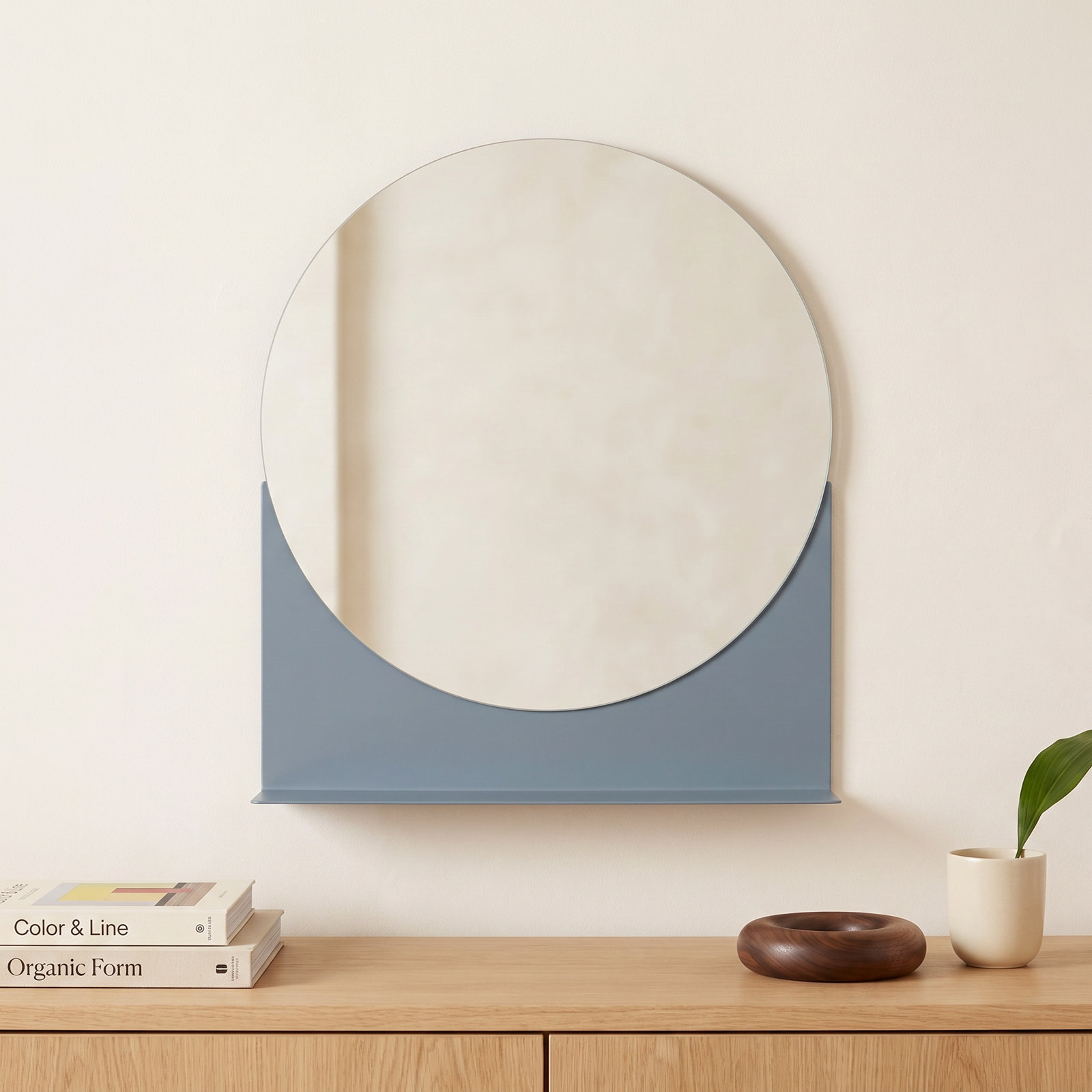 Glance 22 " Makeup Mirror, Gray Blue