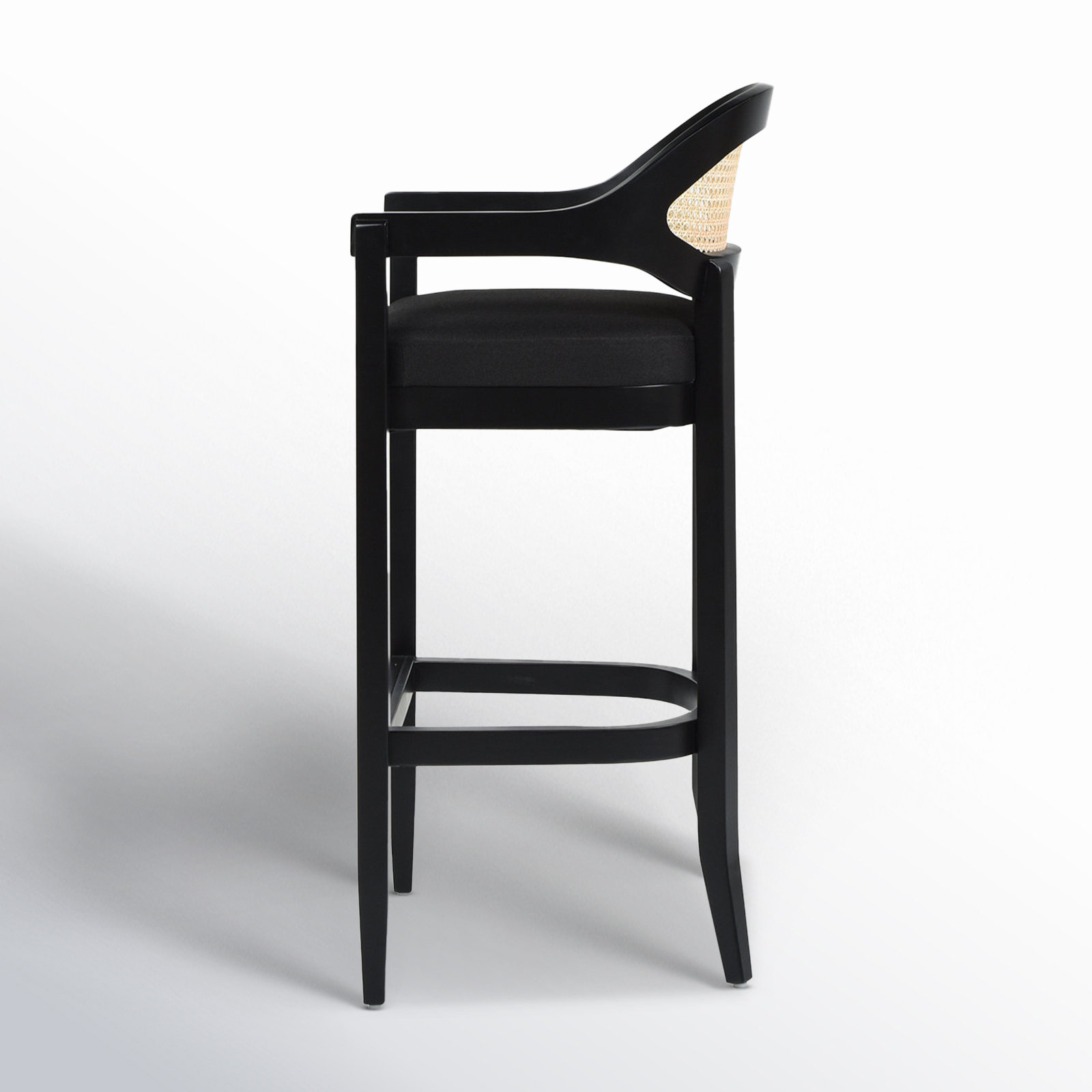 Copley " Bar Stool, Jet Black Basketweave, Bar Stool (30.5” Seat Height)