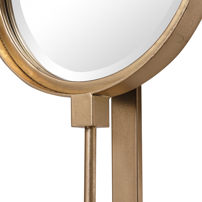 Miroir d’appoint biseauté à boutons glam Pascal