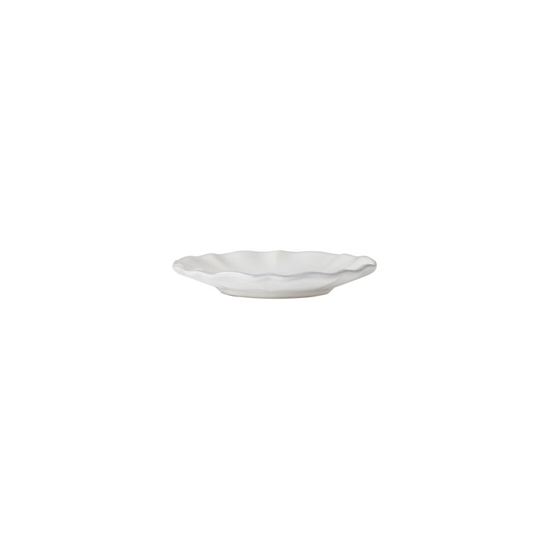 Rosa Handmade Stoneware Appetizer Plate, White