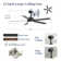 52" Large Ceiling Fan With LED Lights And Remote Control