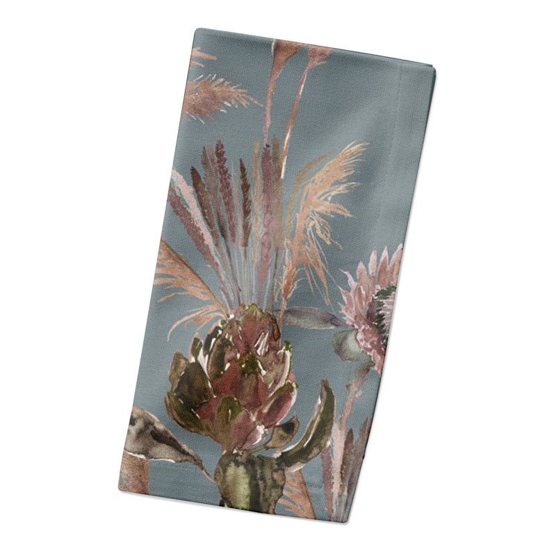 Serviette Protea Blooms, Bleu