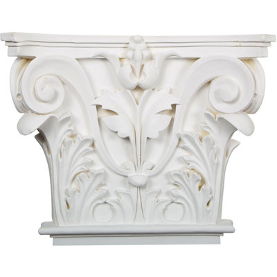 Acanthus Leaf Onlay Capital (Fits Pilasters up to 10 5/8"W x 7/8"D)