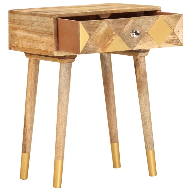 Jaques 43cm W Solid Wood Bedside Table