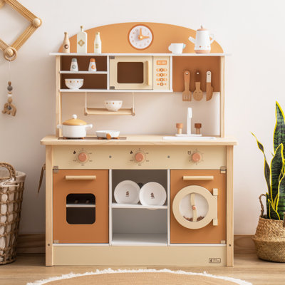 Ensemble de cuisine et d'accessoires de jeu en bois massif, ensemble de cuisine préscolaire, ensemble de jeu de cuisine pour enfants