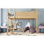 Lit mezzanine simple peu encombrant, rangement moderne en bois aggloméré pour la maison