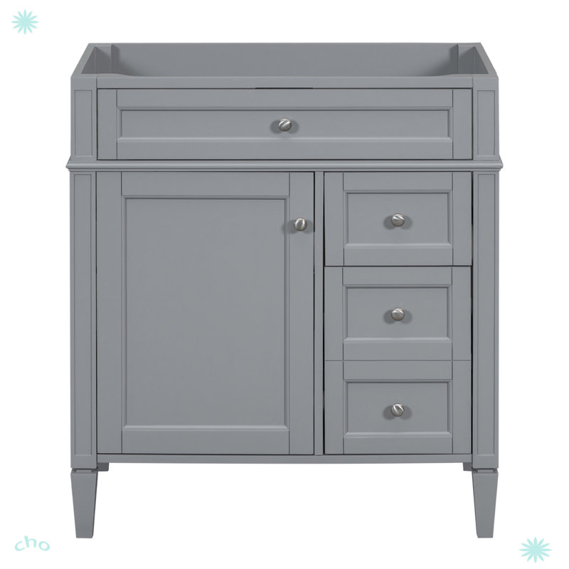 Meuble-lavabo de 30 po sans lavabo supérieur, Gris