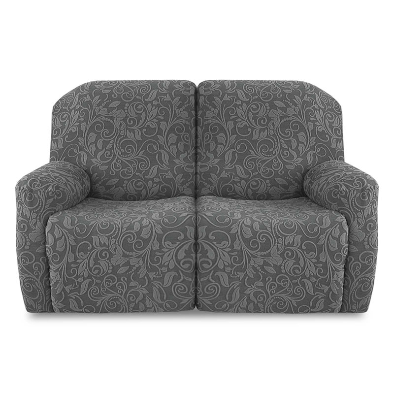 Housse tricotée pour fauteuil inclinable en jacquard, Polyester gris