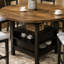 Tabouret de bar moderne, charmant ensemble de chaises de salle à manger rembourrées à hauteur de comptoir, parfait pour les repas et les réceptions élégants.-1598643049-1598643054