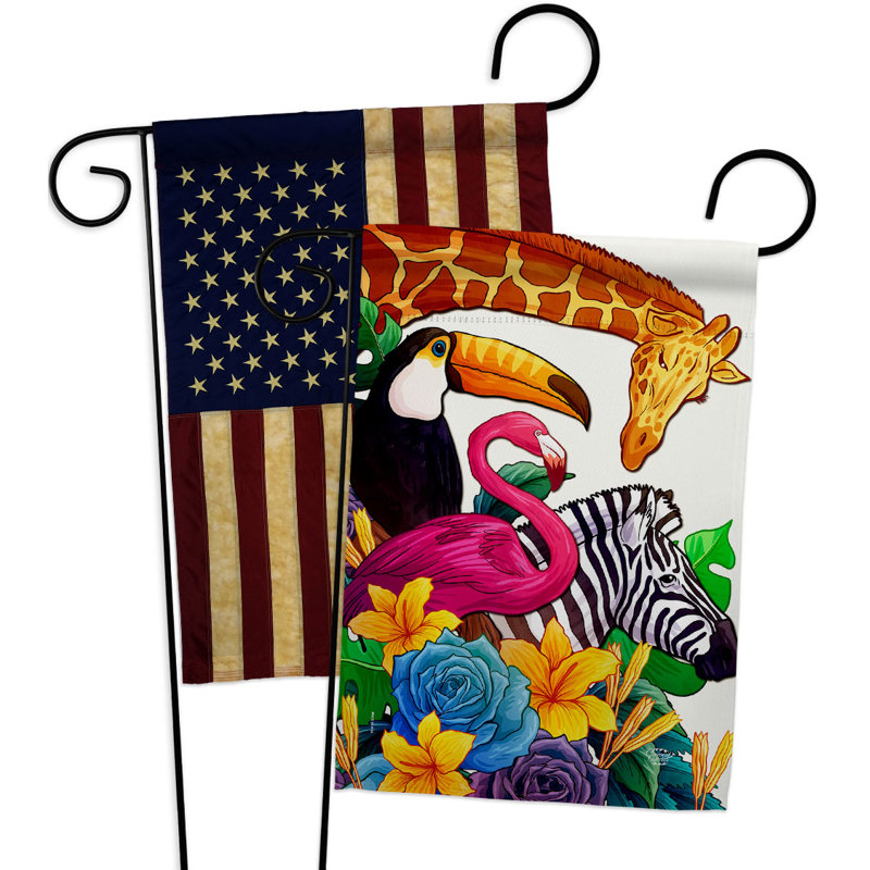 Drapeau de jardin en polyester 2 côtés 18,5 x 13 po