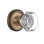Clear Crystal Waldorf Interior Mortise Door Knob with Classic Rosette