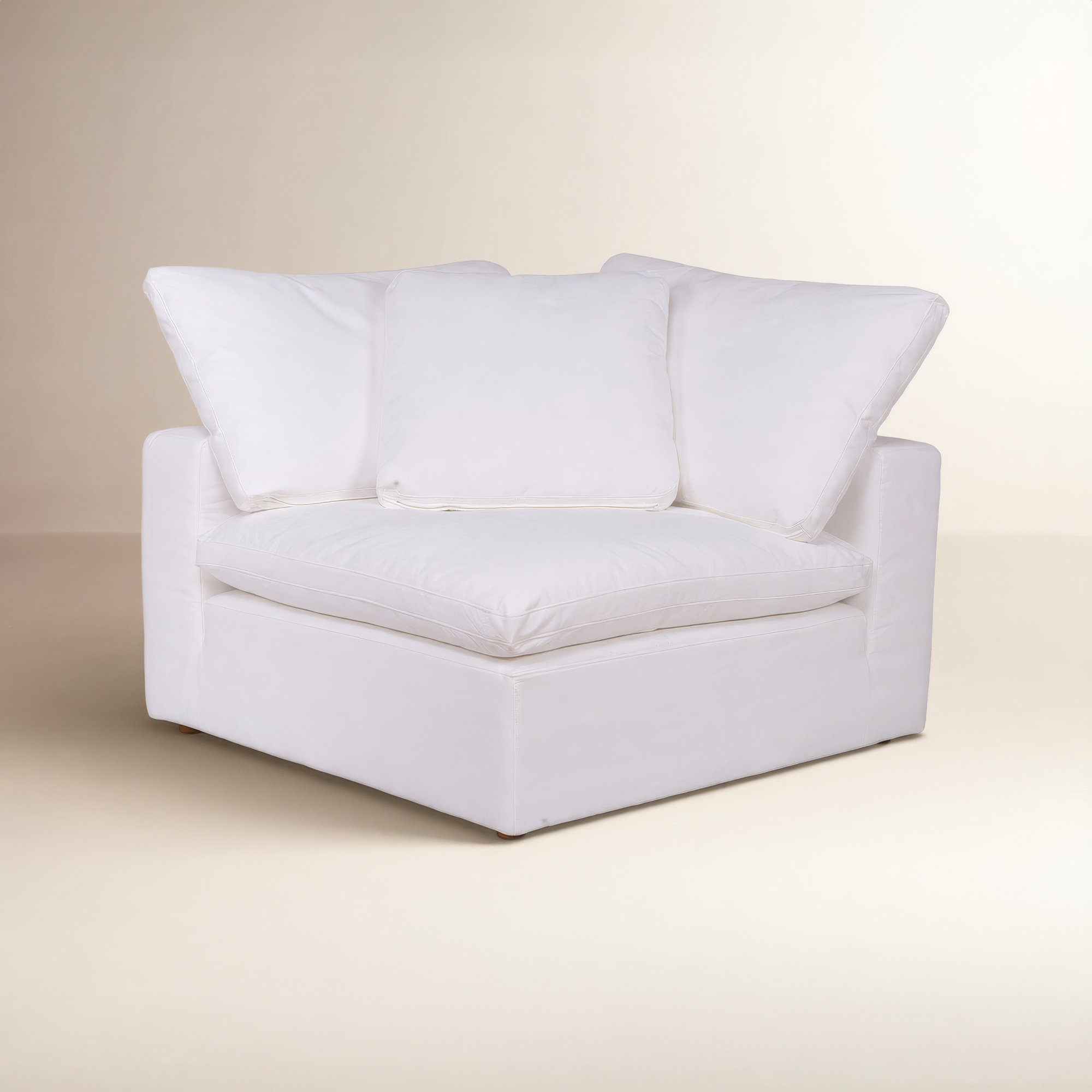 Tila Upholstered Accent Chair, Cream White
