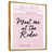 Toile avec cadre flottant or