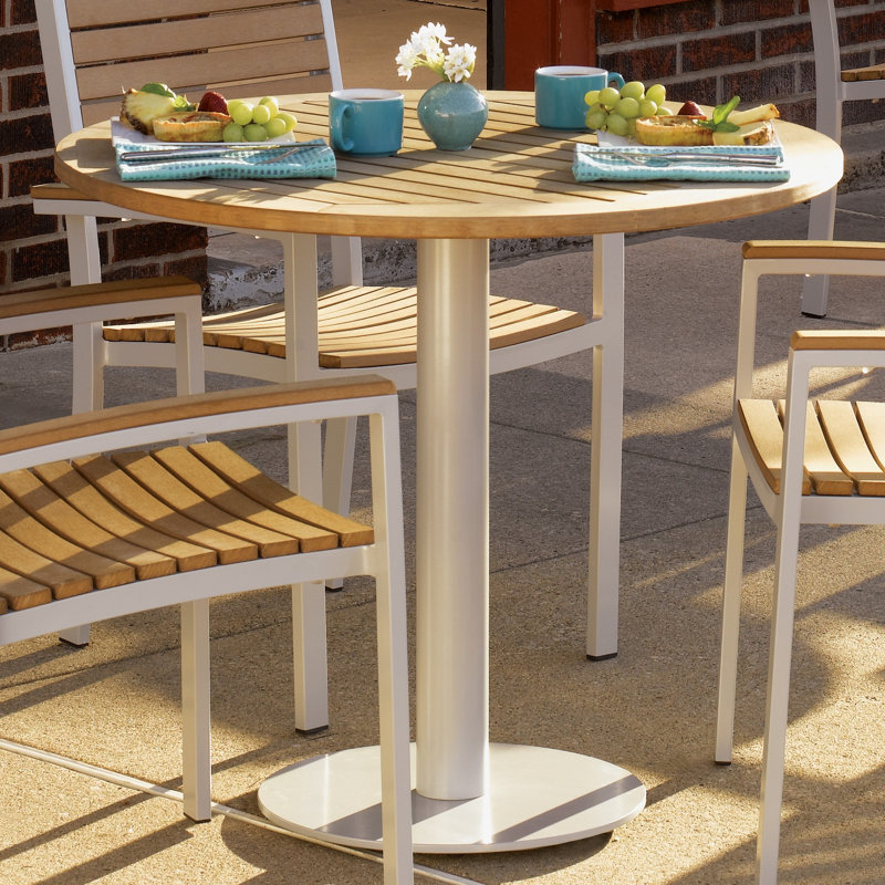 Travira Outdoor Round Bistro Table, 36" W x 36" L, Tekwood Vintage