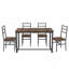 Ensemble de table et de chaises cinq pièces avec dossier, style industriel, structure solide-1226358667-1226358664