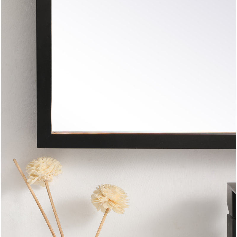 Miroir Piche, 18 po x 30 po, Noir