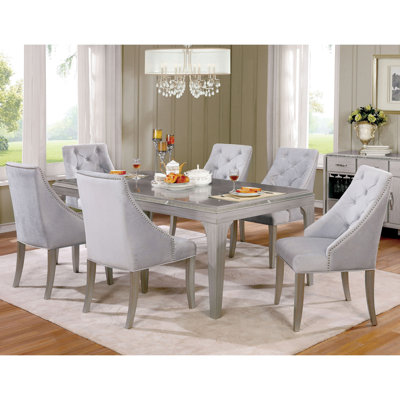 Izora Wood 7-Piece Dining Table Set