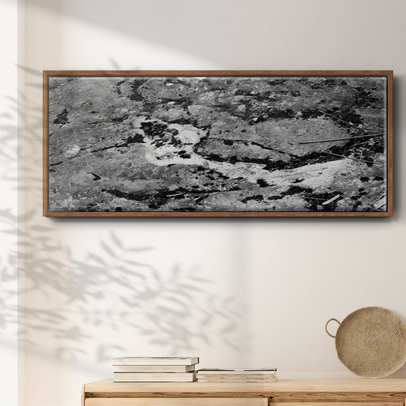 Found Textures XIV- Framed Canvas, 24" H x 60" W