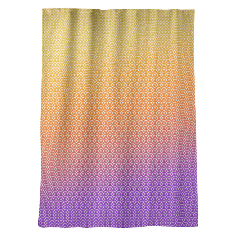 Sheer Curtain Single Panel, Yellow/Orange/Purple