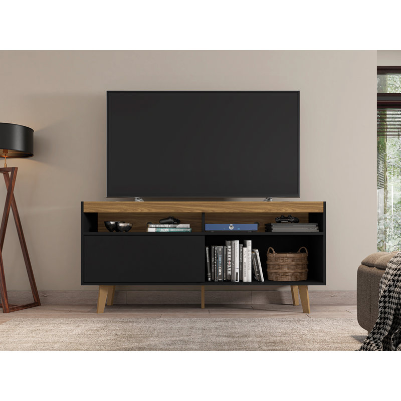 Kaisa TV Stand for TVs up to 50", Black/Oak