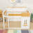 Multifunctional Wooden Bunk Bed with Shelves-438527805