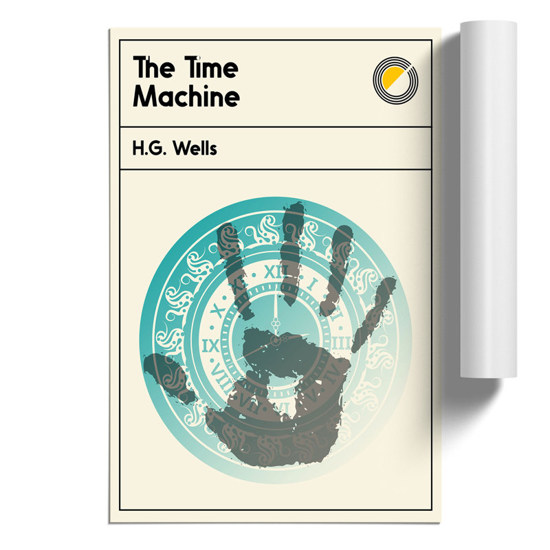 Book Cover the Time Machine H. G. Wells - Frameless Print, 84cm H x 59cm W x 0.1cm D