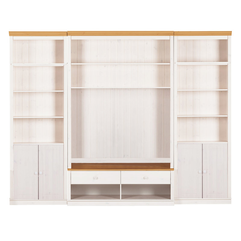 Delmonta Unfinished Entertainment Centre for TVs up to 55", White Honey