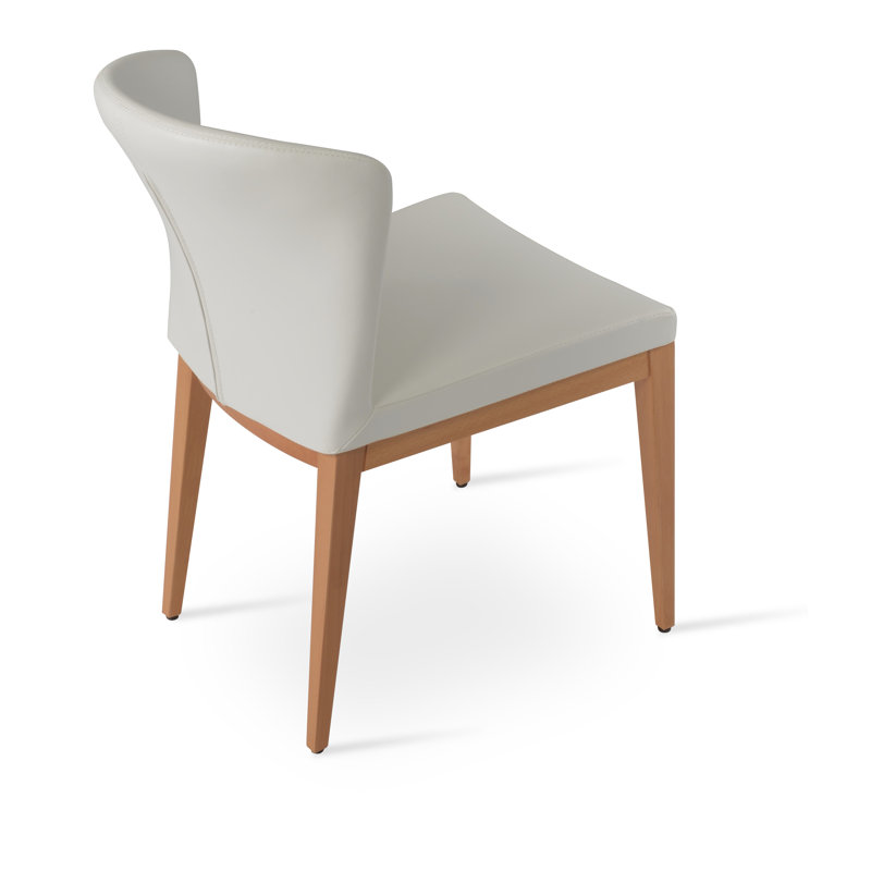 Chaise Capri, Simili cuir blanc