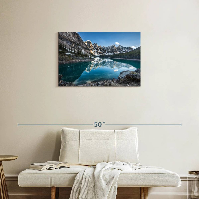 Moraine d'Alvord, eaux turquoise du lac, H 20 po x l 30 po