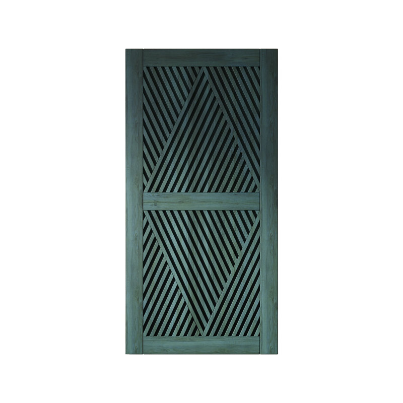 Porte de grange en bois de pin royal de 80 po à finition diamantée non assemblée Homacer (usage intérieur seulement)