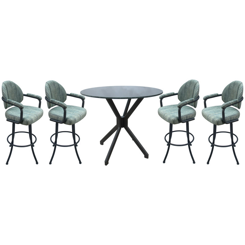 Rabiatou Round 42.00' Dining Set, gris