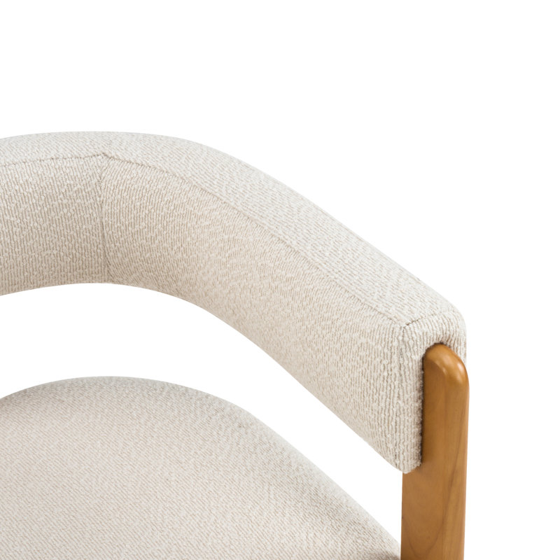 Chaises de salle à manger Urix, Beige Cushion/Teak Frame